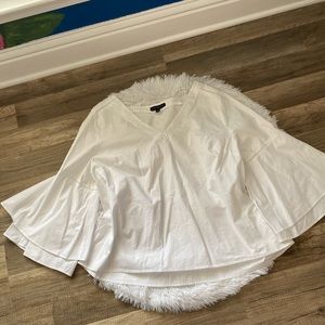 Lane Bryant PLUS SIZE 14/16 white bell sleeve blouse.